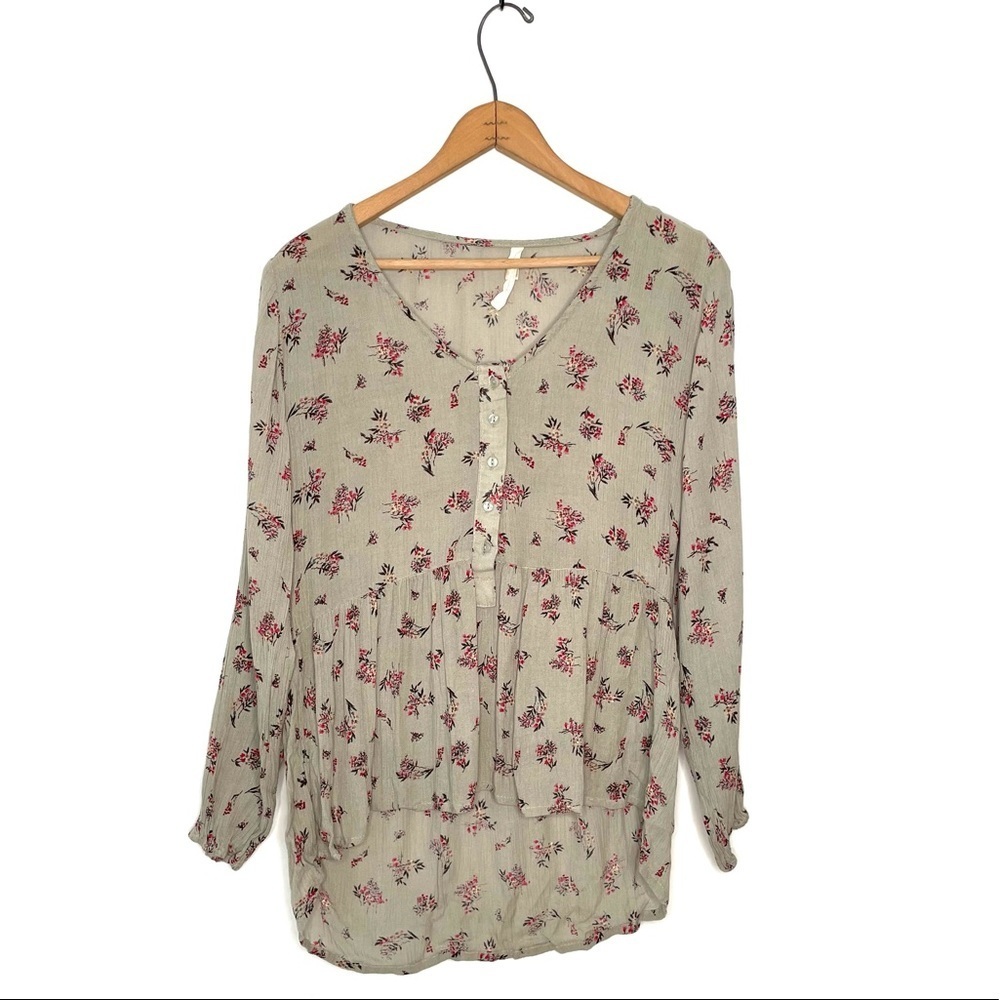 Sim & Sam | Green Floral Top